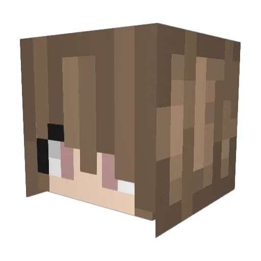 Memerea Minecraft avatar head, 3D render
