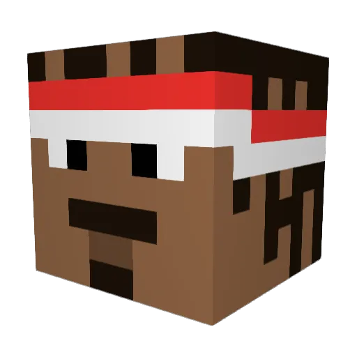 Memergodme3 Minecraft avatar head, 3D render