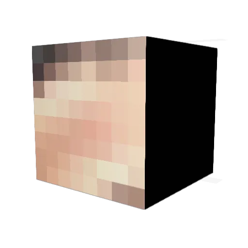 Memerito Minecraft avatar head, 3D render