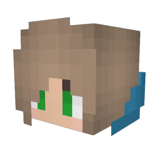 Memettie Minecraft avatar head, 3D render