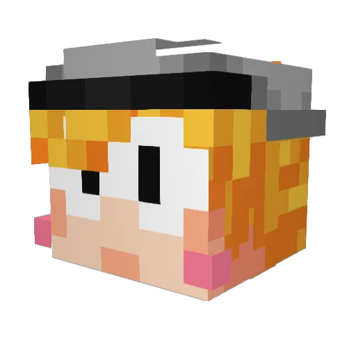 Memevandankle Minecraft avatar head, 3D render