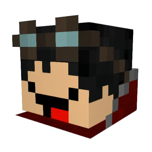 MemeyCheesy Minecraft avatar head, 3D render