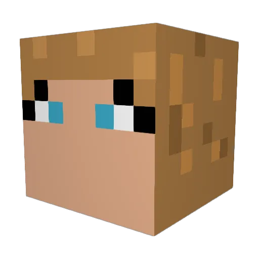 Memmag18 Minecraft avatar head, 3D render