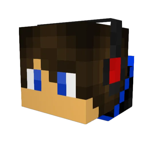 Memmory Minecraft avatar head, 3D render