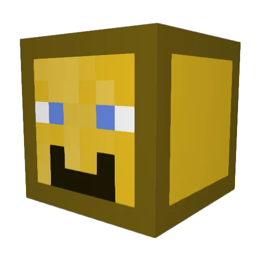 Memmunen Minecraft avatar head, 3D render