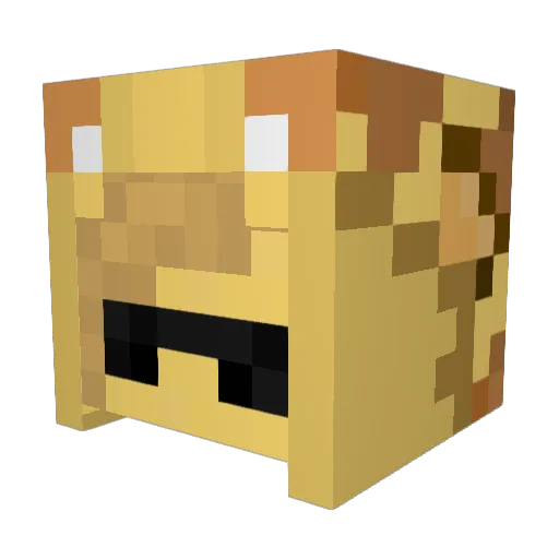 MemoShichi Minecraft avatar head, 3D render
