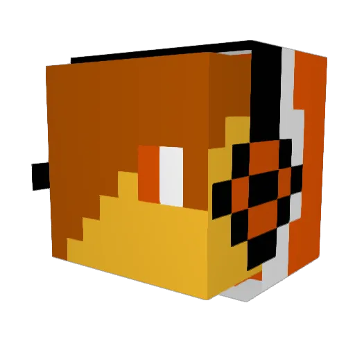 Memobrisco Minecraft avatar head, 3D render