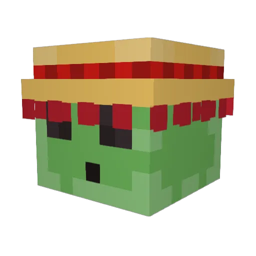 Memocuuhtz Minecraft avatar head, 3D render