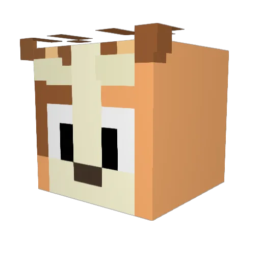 Memolit Minecraft avatar head, 3D render