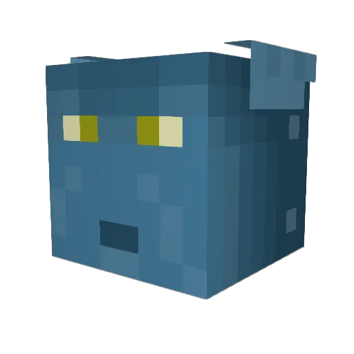 MemordePvP Minecraft avatar head, 3D render