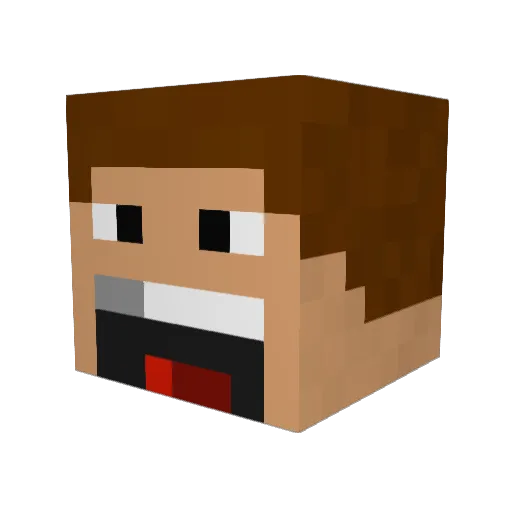 Memorex1 Minecraft avatar head, 3D render