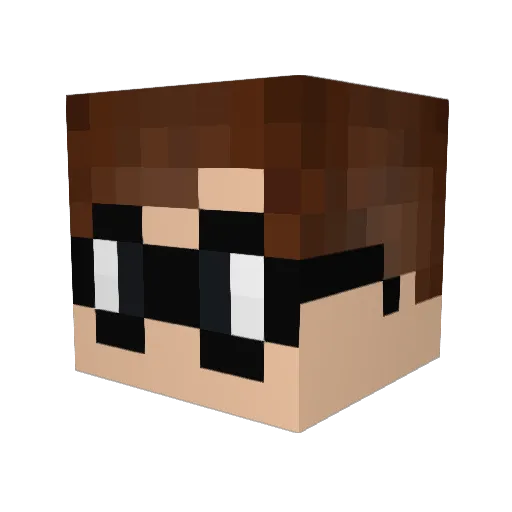 Memoxx Minecraft avatar head, 3D render