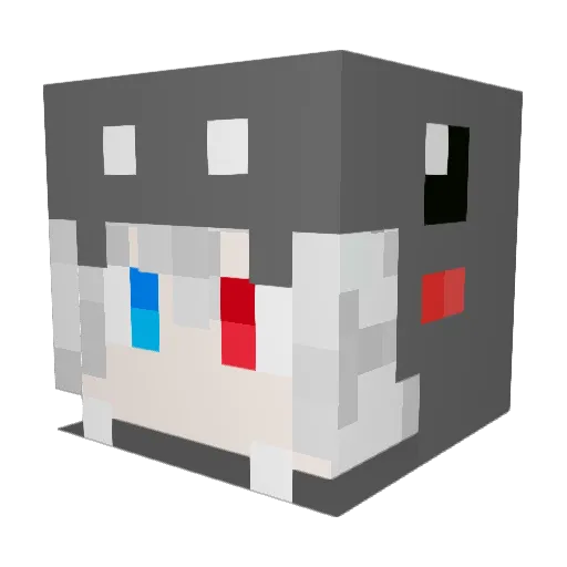 Memoye0 Minecraft avatar head, 3D render