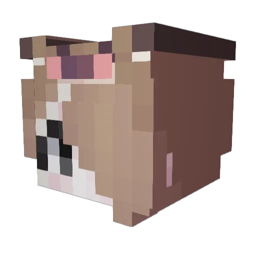 Memoyo Minecraft avatar head, 3D render