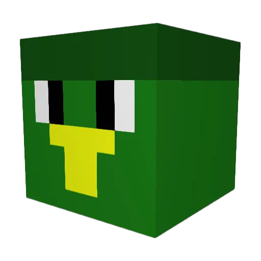 Memozky Minecraft avatar head, 3D render