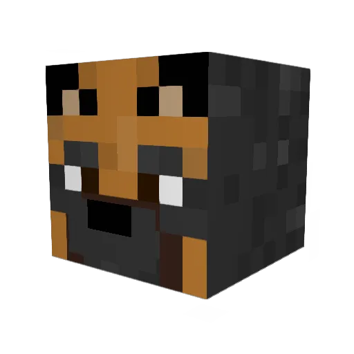 Memphis_Peder Minecraft avatar head, 3D render