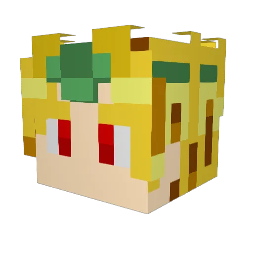 Mempression Minecraft avatar head, 3D render