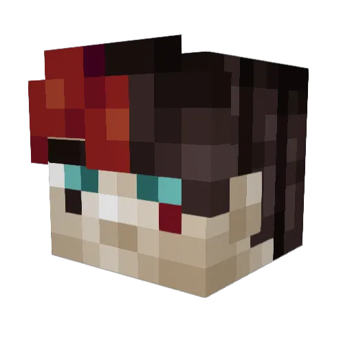Memxi Minecraft avatar head, 3D render