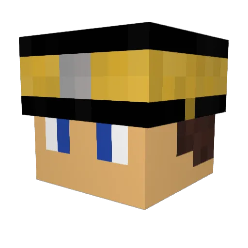 MenBakins Minecraft avatar head, 3D render