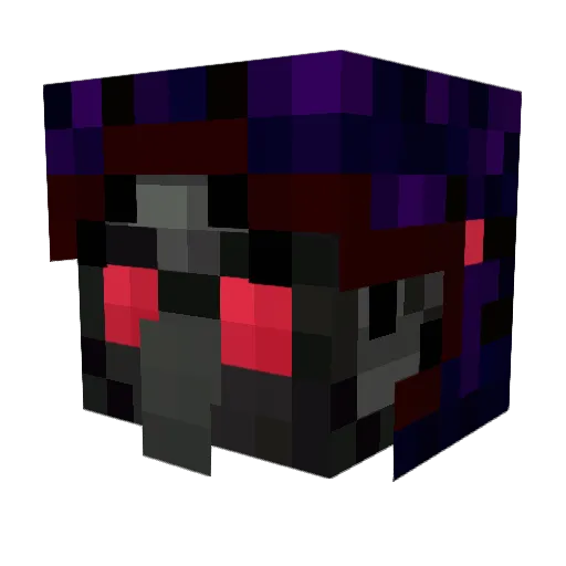Men_123_ Minecraft avatar head, 3D render