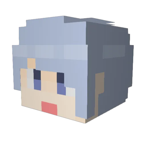Men_Del Minecraft avatar head, 3D render