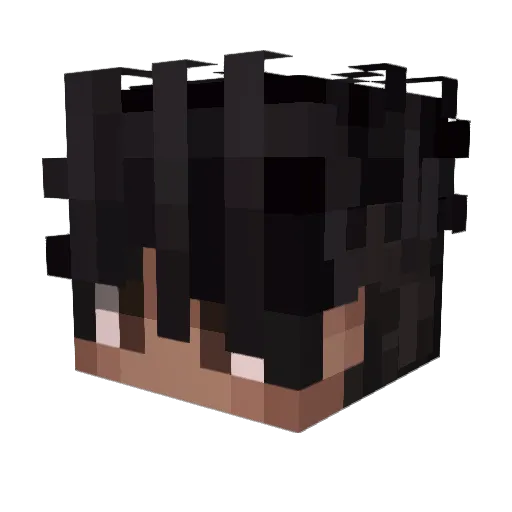 MenaceZeu Minecraft avatar head, 3D render