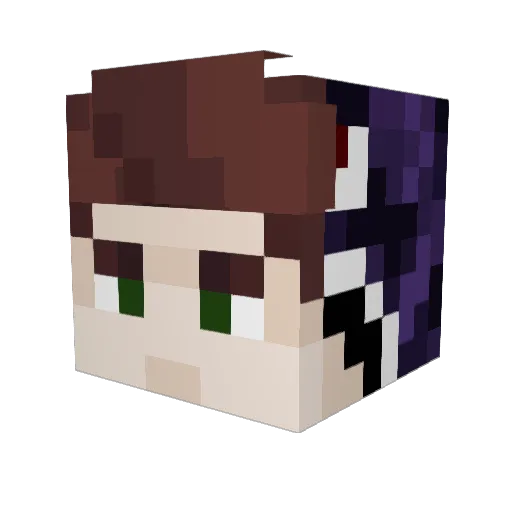 Menace_Cape Minecraft avatar head, 3D render