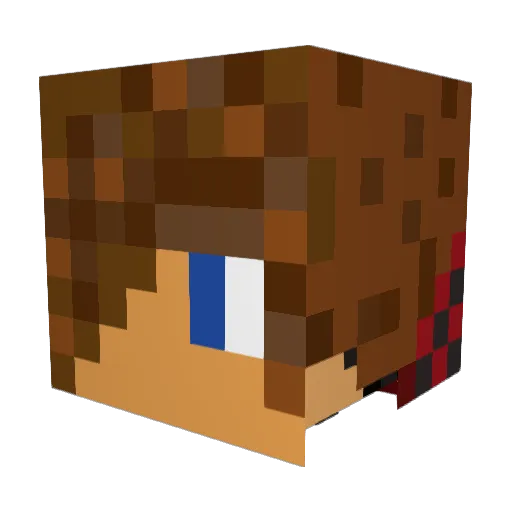 MenacingBunny Minecraft avatar head, 3D render
