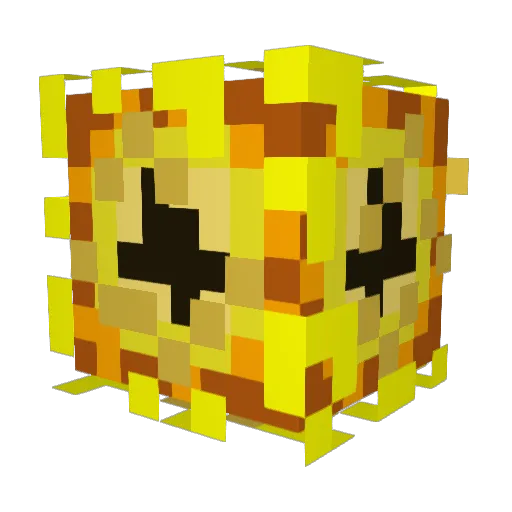 MenacingFox Minecraft avatar head, 3D render