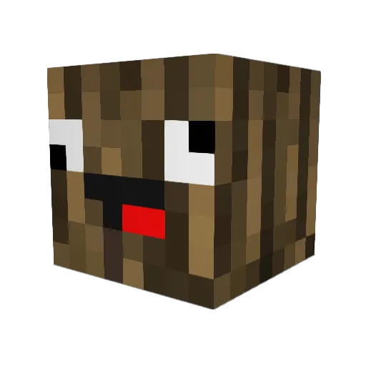 MenacingSandwich Minecraft avatar head, 3D render