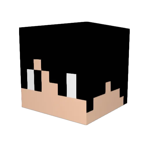 Menbart Minecraft avatar head, 3D render