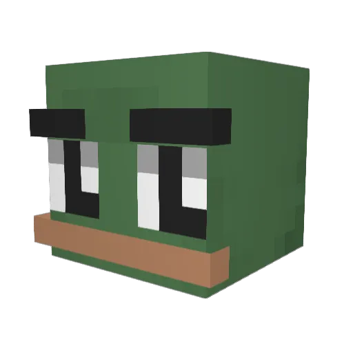 Menchisan Minecraft avatar head, 3D render