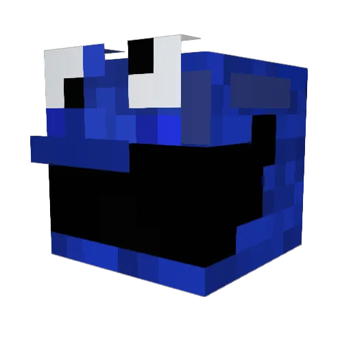 Mencontar Minecraft avatar head, 3D render