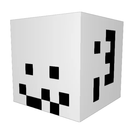 Mencu_ Minecraft avatar head, 3D render