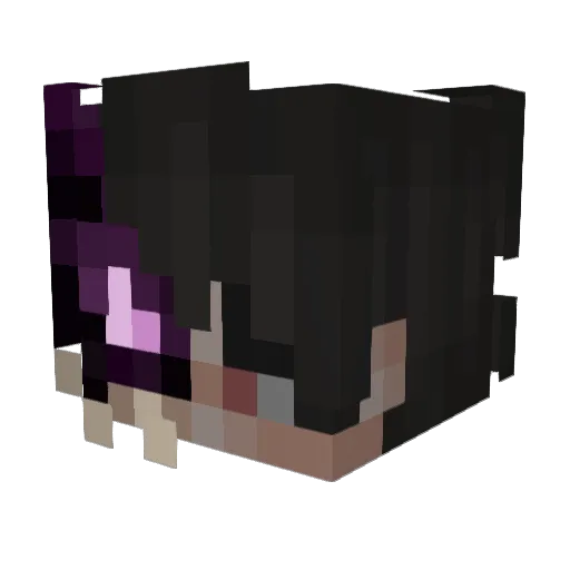 Mency Minecraft avatar head, 3D render