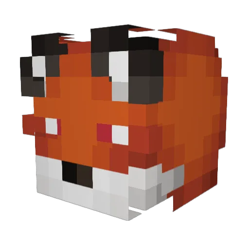 Mendacifer Minecraft avatar head, 3D render