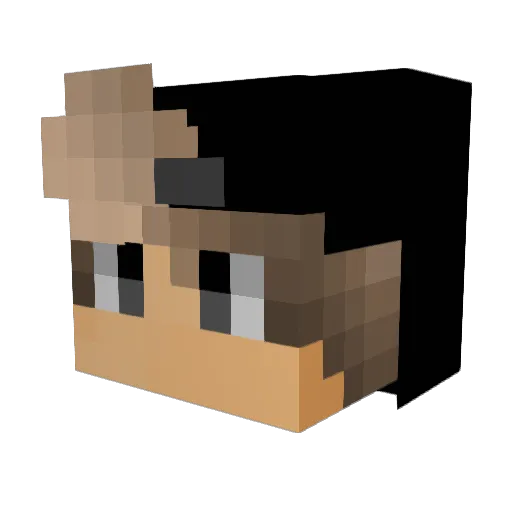 Mendalbka Minecraft avatar head, 3D render