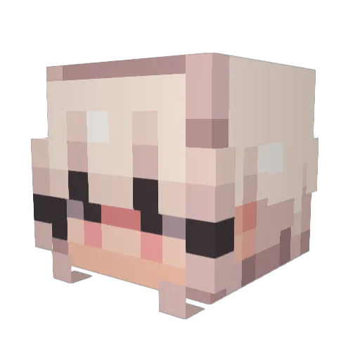 Mendamiko Minecraft avatar head, 3D render