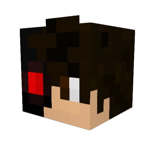 Mendaxium Minecraft avatar head, 3D render