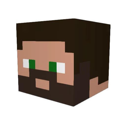 Mendikon Minecraft avatar head, 3D render