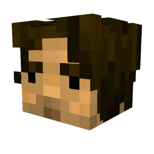 Mendrak Minecraft avatar head, 3D render