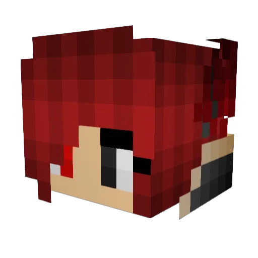 Mendralos Minecraft avatar head, 3D render