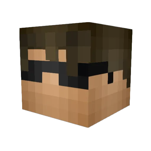 Mendroid29 Minecraft avatar head, 3D render
