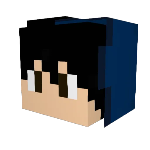 Mene1 Minecraft avatar head, 3D render