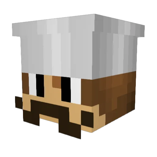 MeneerD Minecraft avatar head, 3D render
