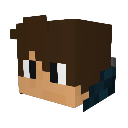 MeneerHeydrich Minecraft avatar head, 3D render