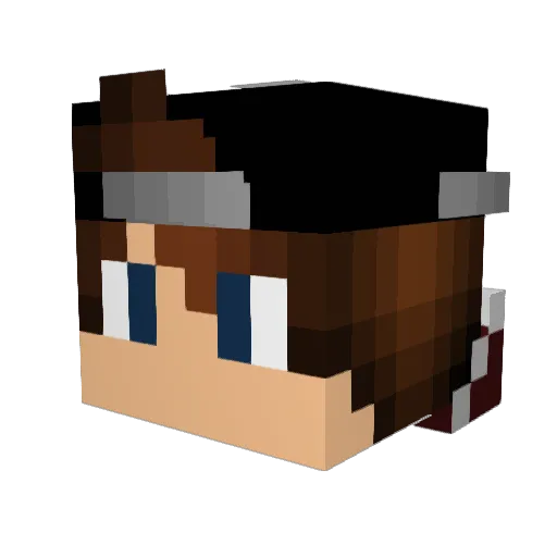 MeneerSteph Minecraft avatar head, 3D render