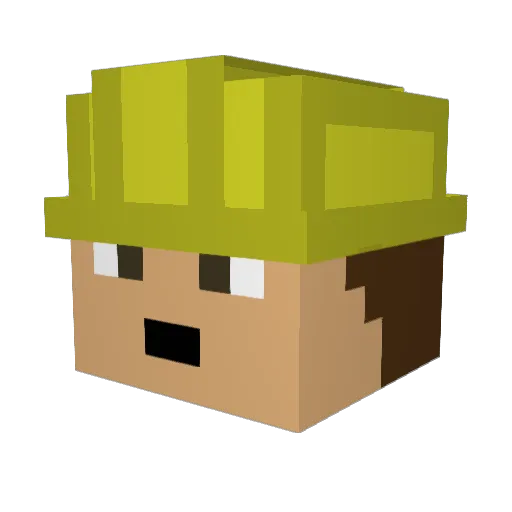 Meneer_Mus Minecraft avatar head, 3D render