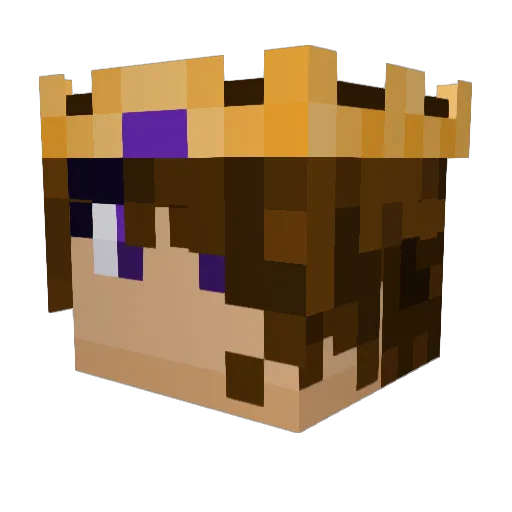 Meneeraddo Minecraft avatar head, 3D render