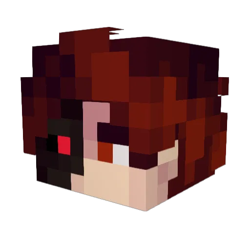 Meneleet Minecraft avatar head, 3D render